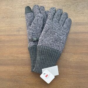 Gray West Loop 3M Thinsulate Insulation Men’s Knit Gloves One Size Fits Most